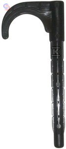 ONNLINE Hak plastikowy do rur pojedynczy fi 8mm 11x44x103mm