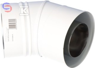 KRZYS-POL SKK Kolano 45° 80/125 mm Białe Kondensacyjne