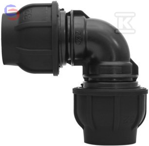 GEBO Kolano zaciskane PP 90° 90x90 PN10 do PE