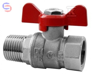 VALVEX ONYX Zawór kulowy niklowany 1" GW/Z PN40