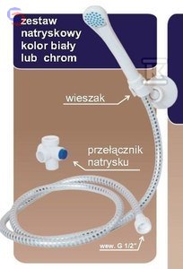 DAFI DAFI Natrysk Kompletny Biały 0.06x0.2x0.27m 0.28kg