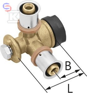 KAN-therm ultraPRESS Podejście kątowe 16x2 G1/2 mosiężne