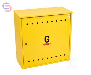 WEBA Szafka gazowa 600x680x270 mm żółta wolnostojąca daszek