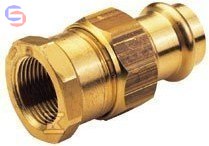 CONEX B PRESS Śrubunek z uszczelnieniem płaskim 22x3/4 mosiądz