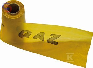 TAŚMA OSTRZEG.GAZ 20CM,ŻÓŁTA / ROLKA WEBA