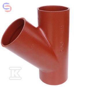 PREIS SML Trójnik żeliwny 50x50/45 mm szare bezkielichowe