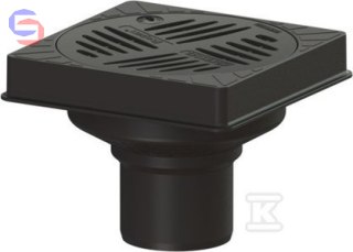 KESSEL Ecoguss Wpust podwórzowy DN100 pion kwadrat 0.34x0.34x0.215m 4kg