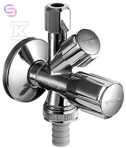 SCHELL COMFORT Zawór kombinowany kątowy 1/2" chrom BSZ