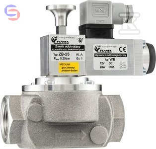 GAZEX ZB-20 Zawór grzybkowy 3/4" 12V 1.2kg
