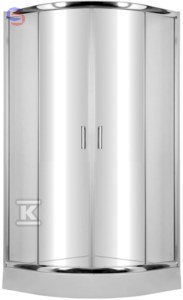 ONNLINE Kabina prysznicowa półokrągła 90x90x185 cm szkło transparentne 5 mm