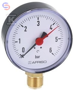 AFRISO RF80 Manometr pionowy 1/2" 0-6 BAR kl.2.5