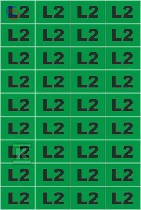 ONNLINE NOZ-L2 Tablica oznacznikowa FAZA L2 36 naklejek 0,18x0,12m