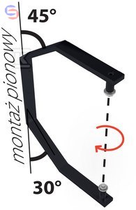 FLOWAIR LEO S Obrotowa Konsola Montażowa 0.04x0.39x0.46m 1.3kg