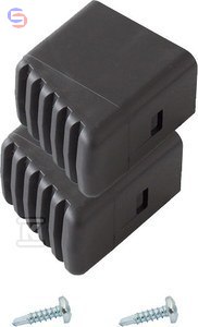 KRAUSE MONTO Stopki podłużnic 33x20mm para czarne