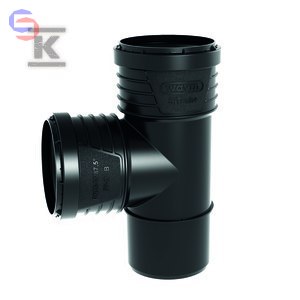 Wavin SITECH+ Trójnik redukcyjny 110x50 mm 87.5° czarny