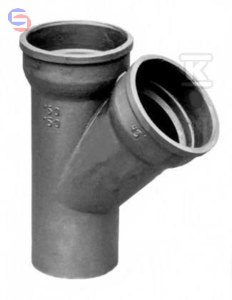 RSP Żeliwo kielichowe Trójnik kielichowy 100x100/45° DN100