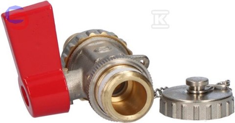 VALVEX OMNI Zawór kulowy spustowy 1/2" niklowany mosiężny