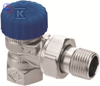 IMI HEIMEIER Zawór termostatyczny kątowy DN20 niklowany kvs3,6 niebieska kapa