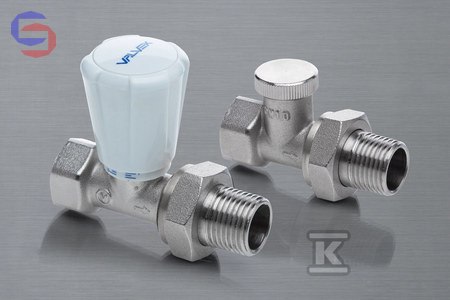 VALVEX ACTIV PLUS Zestaw grzejnikowy prosty niklowany 1/2"