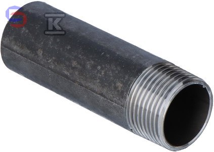 GELDBACH Sztucer czarny gwint jednostronny 1" L=100mm stal