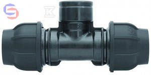 GEBO GEBO PLAST Trójnik zaciskowy PP 90° 63x2"x63 GW PN16