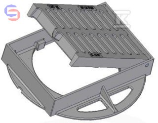 KZO MALOWANY Wpust żeliwny D400 H115 3/4 kołnierza 82kg