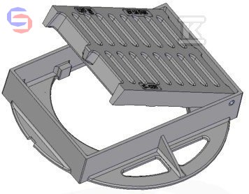 KZO MALOWANY Wpust żeliwny D400 H115 3/4 kołnierza 82kg