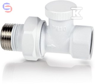 VALVEX VECTOR Zawór grzejnikowy powrotny prosty 1/2" biały