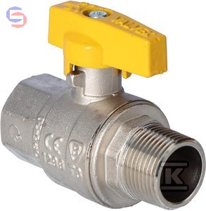 VALVEX V-GAS Zawór kulowy gazowy 3/4" niklowany motylek aluminiowy