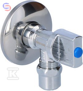 ONNLINE Zawór kulowy kątowy 1/2x3/8" rozeta HAN511 stal