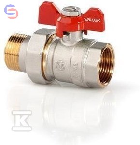 VALVEX ORO Zawór kulowy niklowany 1" GW/Śrubunek Motylek
