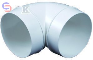 AWENTA Kolano kanału okrągłego 90° fi 100 mm KO100-23/90