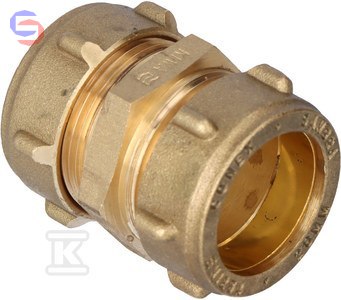 CONEX COMPRESSION Łącznik prosty STANDARD 28x28 mosiężny zaciskowy