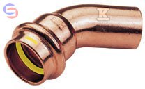 CONEX BPRESS GAS 45° Łuk jednokielichowy 28mm