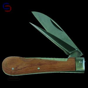 HAUPA Nóż do przewodów 2-elementy drewniany 160x119x49mm 78g