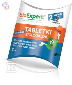 BIOEXPERT Tabletki biologiczne 2 szt. do szamb 0,03x0,09x0,09m 0,048kg