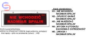 TABLICA OSTRZEG.TP-4S2/H2(230V,PULS-LED)