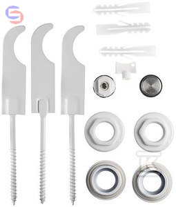 FERRO Zestaw korków grzejnikowych GZ1"xGW1/2" z 3 wieszakami ZGG3B