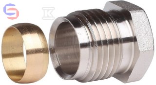 DANFOSS Złączka zaciskowa 15x1/2" GZ niklowana 013G4115