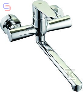 FERRO ALGEO Bateria zlewozmywakowa ścienna chrom 117x144x239mm