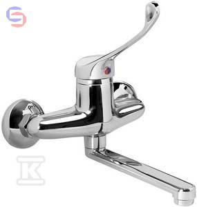 VALVEX MEDICA Bateria ścienna dwuotworowa krótka wylewka chrom 0.21x0.16x0.21m