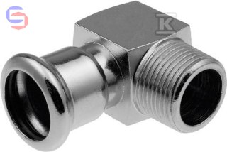 KOLANO 15XR1/2GZ KRÓTKIE STEEL PRESS KAN-therm