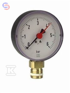 AFRISO RF100 Manometr grzewczy 1/2" 0-4 bar kl.2,5 pionowy