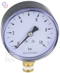 AFRISO RF63 Manometr pionowy 1/4" 0-10 BAR kl.2.5 fi63mm