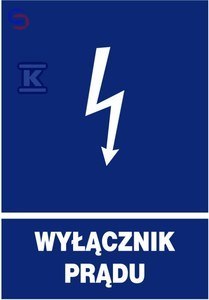 ONNLINE NOZ 74x105mm Tablica Oznacznikowa Wyłącznik Prądu