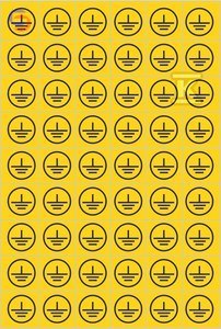 ONNLINE NOZ-U Tablica oznacznikowa UZIEMIENIE 54 naklejki