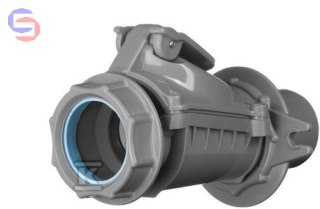 KARMAT Zasuwa burzowa PP DN50 wersja B z rozetą popiel