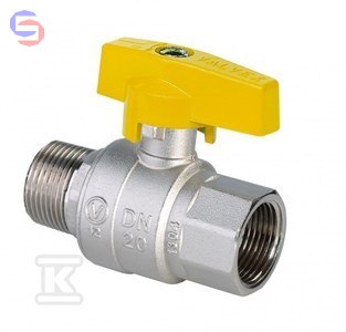 VALVEX V-GAS Zawór kulowy gazowy 1/2" niklowany motylek