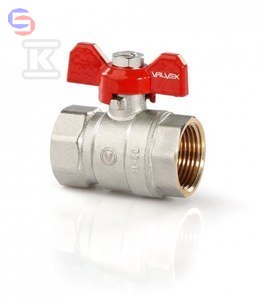 VALVEX ORO Zawór kulowy niklowany GW/W 1/2" motylek aluminiowy
