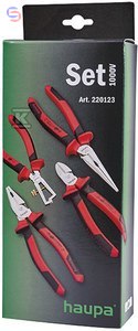 HAUPA Zestaw szczypiec VDE 4 elem 0,29x0,12x0,06m 1,06kg